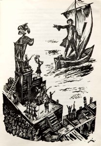 Illus. by Jan Marcin Szancer for Gulliver's Travels, 1958From the collection of Hipopotam