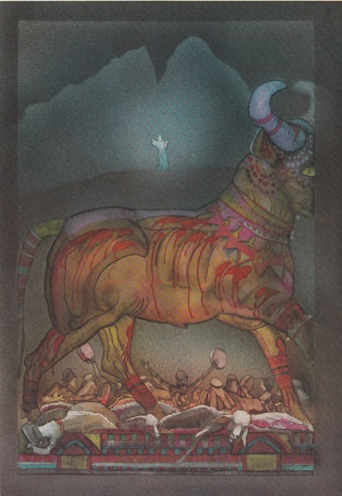 Michael Foreman illustration from City of Gold